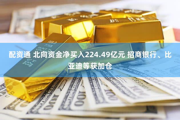 配资通 北向资金净买入224.49亿元 招商银行、比亚迪等获加仓