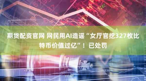 期货配资官网 网民用AI造谣“女厅官挖327枚比特币价值过亿”！已处罚