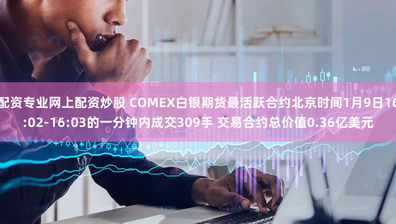 配资专业网上配资炒股 COMEX白银期货最活跃合约北京时间1月9日16:02-16:03的一分钟内成交309手 交易合约总价值0.36亿美元