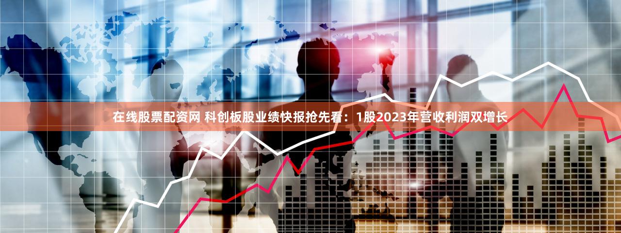 在线股票配资网 科创板股业绩快报抢先看:1股2023年营收利润双增长