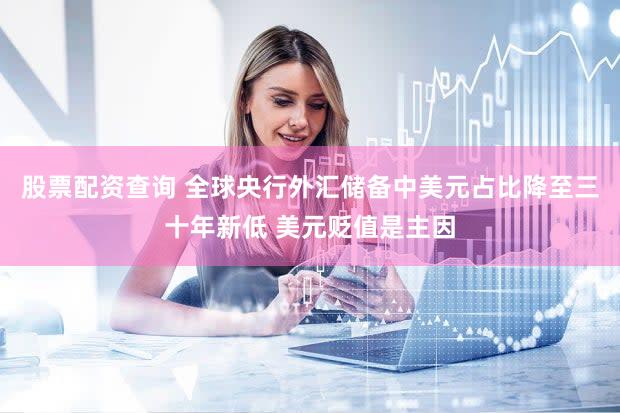 股票配资查询 全球央行外汇储备中美元占比降至三十年新低 美元贬值是主因