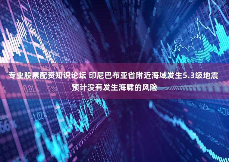 专业股票配资知识论坛 印尼巴布亚省附近海域发生5.3级地震 预计没有发生海啸的风险